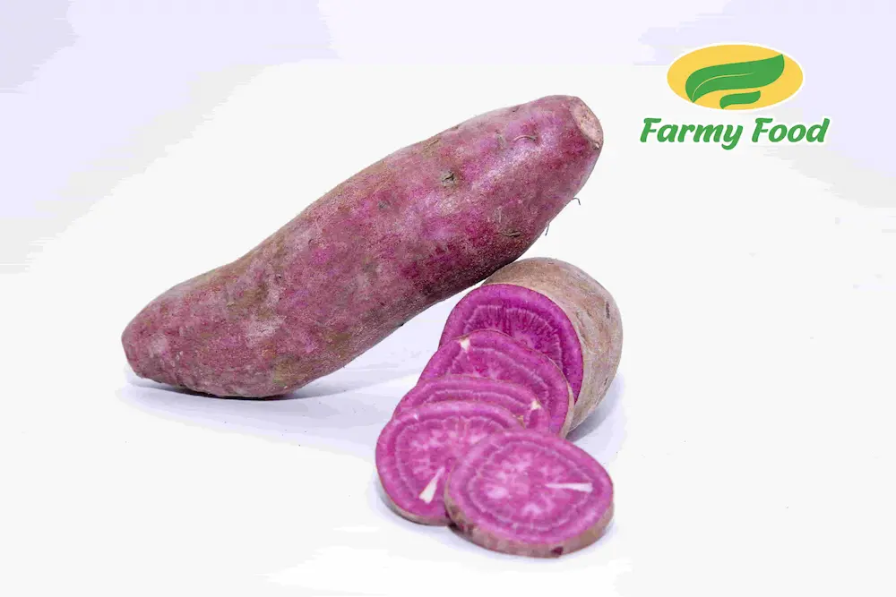 Sliced sweet potatoes